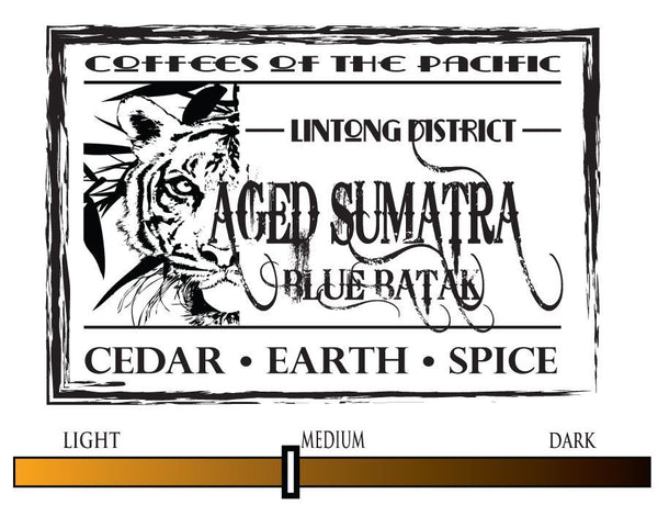 Aged Sumatra Blue Batak - 12oz Whole Bean - Dragonfly Coffee Roasters